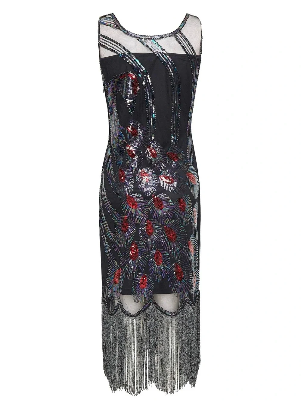 BABEYOND Coucoland 1920s
Peacock Flapper Dress for Women, M, Black, Multicolor - Picture 11 of 15